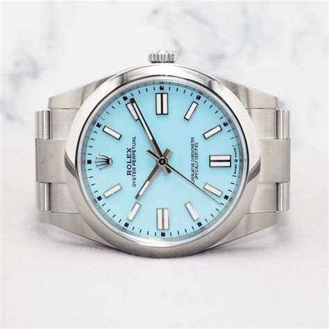 rolex oyster 40mm steel &|Rolex 41mm tiffany blue.